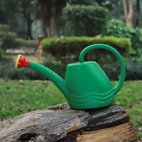 Klassic Watering Can (1.8L)| Plastic Green Water Can with Sprayer for Plants/Garden | Indoor Outdoor Watering Shower Can | Sprinkler for Plants | Watering Hand Bottles for Garden | Water Spray Can - Klassic Lawn & Patio