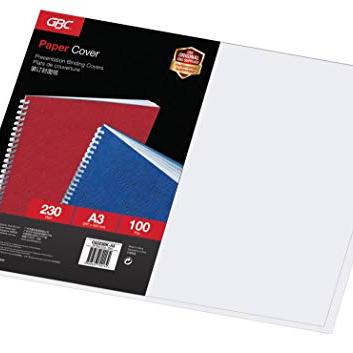 GBC A3 Binding Cover, 230GSM – Pack of 100 (White)