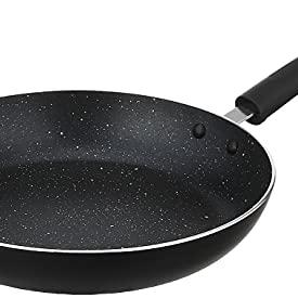 Amazon Brand SOLIMO - NONSTICK FRY PAN 24 CM, WITH GRANITE FINISH, 2.8 MM THICK -INDUCTION BASE - Amazon Brand - Solimo Kitchen