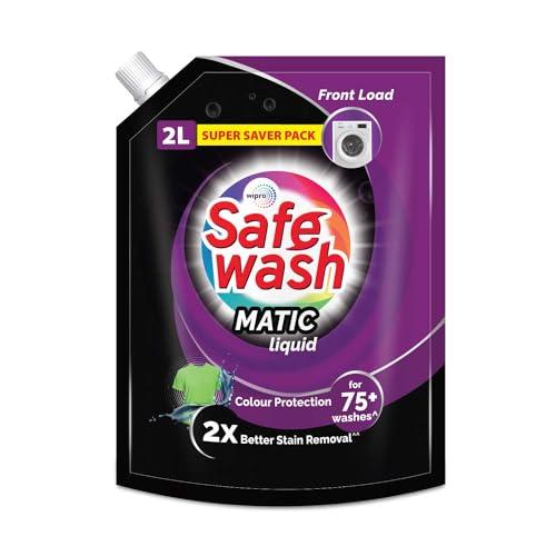 Safewash Front Load Matic Premium Liquid Detergent 2L Refill Pouch with Colour-Protect Technology | 2x Stain Removal | For All Types of Fabrics - SafeWash Drugstore
