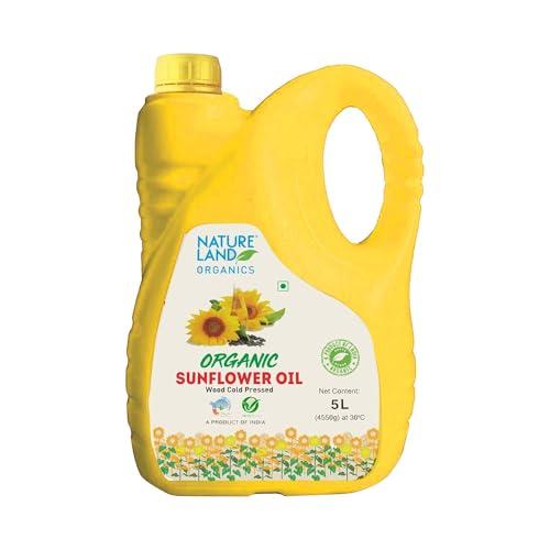 Natureland Organics Sunflower Oil 5 Ltr - Cold Pressed - NATURELAND ORGANICS Grocery