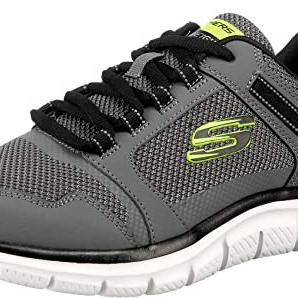 Skechers Mens Track - KNOCKHILL CCBK Casual Shoe - 6 UK (232001) Charcoal/Black - Skechers Shoes