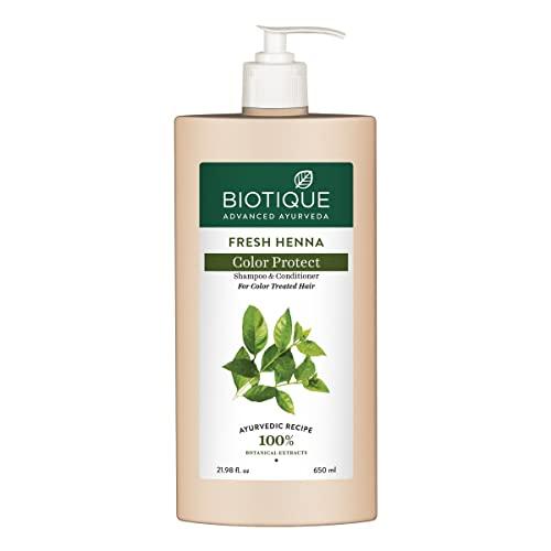 Biotique Bio Henna Leaf Fresh Texture Shampoo and Conditioner, 650ml - Biotique Beauty