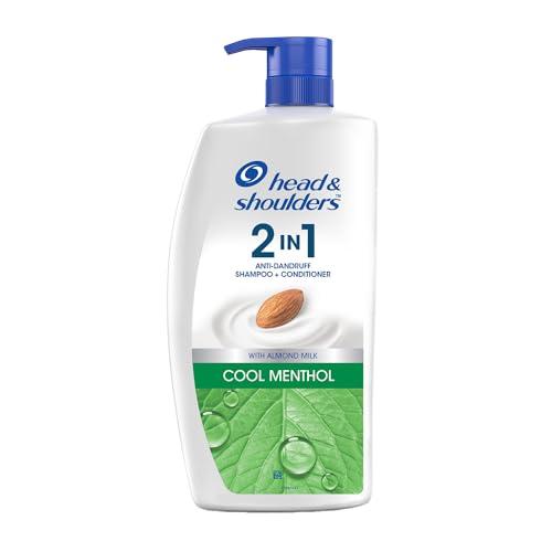 Head & Shoulders 2-in-1 Cool Menthol Anti Dandruff Shampoo + Conditioner for Women & Men, With Almond Milk (1 L) - Procter & Gamble Beauty