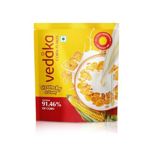 Amazon Brand - Vedaka Corn Flakes | 875 G | Contains 91.46% of Corn | Crispy | Classic Breakfast Favorite | No Added Preservatives - Vedaka Grocery