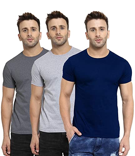 Scott International Men's Regular Fit T-Shirt | Men's T-Shirt | Tees for Man | Pack of 3 Tshirts | Tshirt for Men Stylish | Round Neck Tshirts Multicolour