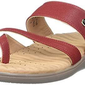 Scholl Women's Mona Tr Red Leather Fashion Slippers3 UK (36 EU) (6745012) - Scholl Shoes