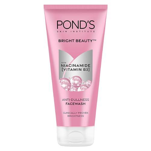 Ponds Bright Beauty Anti-Dullness & Brightening Facewash with Niacinamide | For Glass-Skin Like Shine and with 4X Visibly Brighter Skin, 200gm - POND'S Beauty