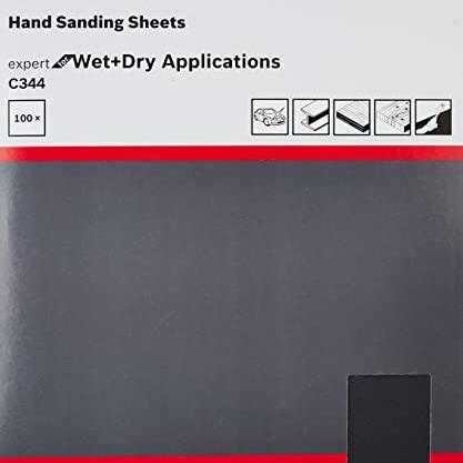 Bosch Professional Hand Sanding Sheet For Automotive, 230 X 280 mm Grit 400, Pack Of 100 - BOSCH BISS