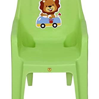 Prima Baby Plastic Chair 128 Modern and Comfortable with Backrest for Study | Play | Desk | Kids with Arms for Home/School/Dining for 1 to 6 Years Age - Green - Prima Furniture