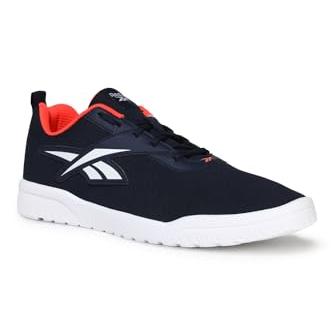 Reebok Men Synthetic/Textile Fusion Lux 2.0 M Walking Shoes Vector Navy/White/Orange Flare UK-6 - Reebok Shoes