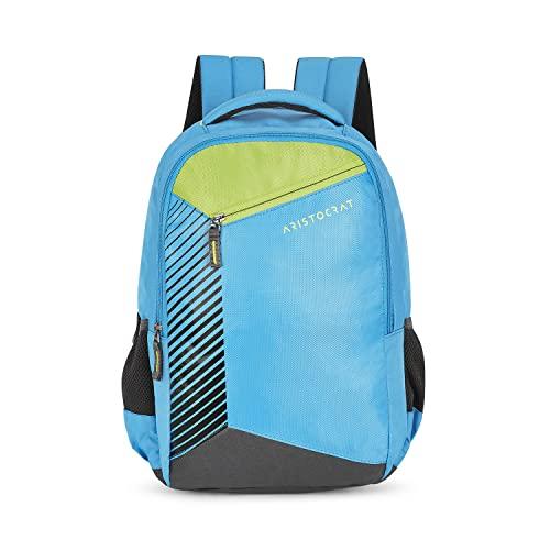 Aristocrat Cosmic 26L Polyester Light Blue 2 Compartment Backpack - Aristocrat Luggage