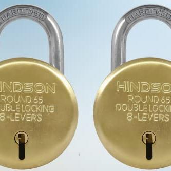 Hindson India 65mm Gold Finish Steel Padlock – Double Locking, 8 Lever, Includes 3 Keys – High-Security Padlock for Gates, Doors, Shutters, Home, Pack of 2