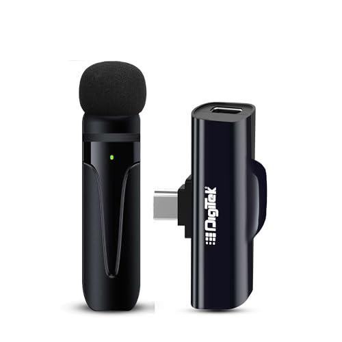 Digitek DWM-001 Wireless Microphone & Receiver with Type C, in-Built Noise Cancellation Mic Suitable for Vlog You Tube Live Streaming Video Recording and More - Digitek Camera