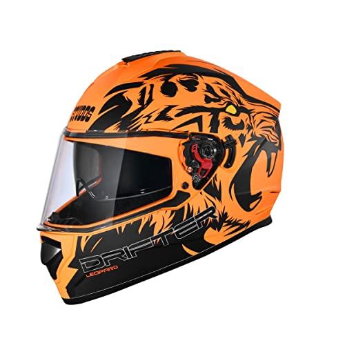Studds Drifter Full Face Helmet Matt Orange N9, Size: L(58-60cm) - Studds Automotive Parts and Accessories