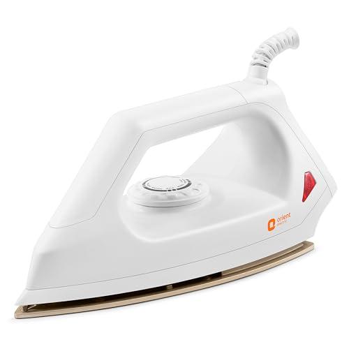 Orient Electric Fabrismooth 1000W Dry iron (Press) | Non-stick Weilburger coating| Silver Layered Thermostat| G-shaped heating element| ISI certified| 2-year replacement warranty by Orient - Orient Electric Kitchen
