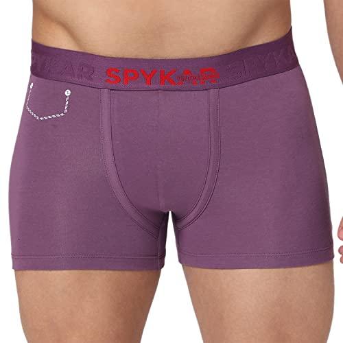 Underjeans Men Cotton Blend Purple Trunk Regular Fit Solid (Pack of 1) (UJNPTS008_Dull S) - Underjeans Apparel