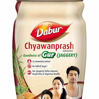 Dabur Chyawanprash Awaleha – 900g | With Goodness of Gur (Jaggery)| 3X Immunity Action | No added Sugar | Helps Improve Digestive & Respiratory Health | With Goodness of 40+ Ayurvedic Herbs