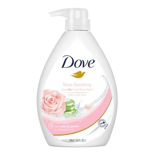 Dove Soothing Rose & Aloe Vera Body Wash for Replenished Skin, Refreshing Scent 1L - Dove Beauty
