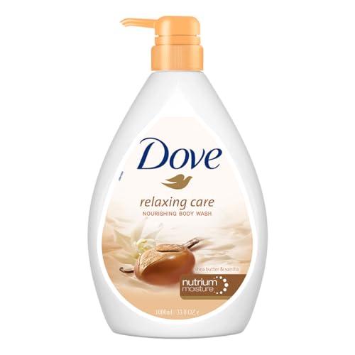 Dove Relaxing Shea Butter Body Wash with Vanilla for Soft Skin, Soothing Scent, 1L - Dove Beauty