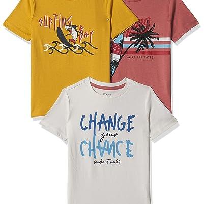 Amazon Brand - Symbol Boy's Regular T-Shirt (AW22SMBKTEEPO3-023_Multi 3 2 3 Years) - Amazon Brand - Symbol Apparel