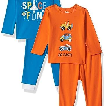 Amazon Brand - Jam & Honey Baby-Boy's 100% Soft & Pure Cotton Long Sleeve Tee with Jogger - Clothing Set - Amazon Brand - Jam & Honey Apparel