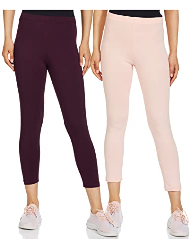 Amazon Brand - Symbol Women's Skinny Leggings (Pack of 2) (SYM-AW22WTR-808_Multi 8_S)