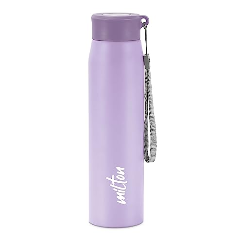 MILTON Handy 850 Stainless Steel Sipper Water Bottle 780 ml, Single Walled, ISI Certified I Leak Proof Lid, Rust Proof I For School, Office, Gym I Purple