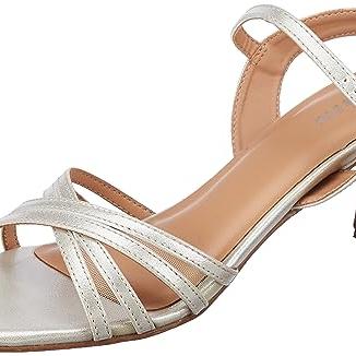 Bata Women's REX E Silver Heeled Sandal-3 Kids UK (6611015) - Bata Shoes