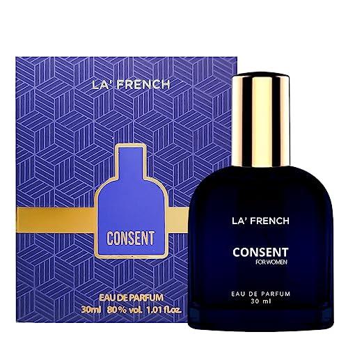 La French Consent Perfume 30ml for Women | Eau De Parfum | Long Lasting | Premium Luxury | Fresh Fragrance Scent | Travel-Friendly Perfume | Date Night Perfume - LA' French Beauty