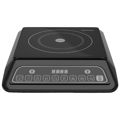 Lifelong 2000 Watt Radiant Induction Cooktop For Home With 7 Preset Indian Menu Option And Auto-Shut Off | Easy Cooking, 1 Year Manufacturer'S Warranty, Llic80 (Black) - Lifelong Kitchen