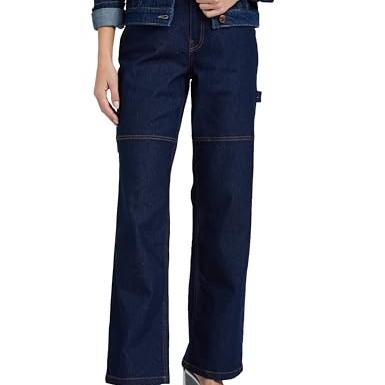 Amazon Brand - INKAST Women's High Rise Full Length Wide Leg Jeans_INK-AW23-JNS-301_Navy Blue_30 - Amazon Brand - INKAST Apparel
