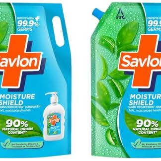 Savlon Moisture Shield Germ Protection Liquid Handwash Refill Pouch, 1500ml (Pack of 2) - Savlon Drugstore