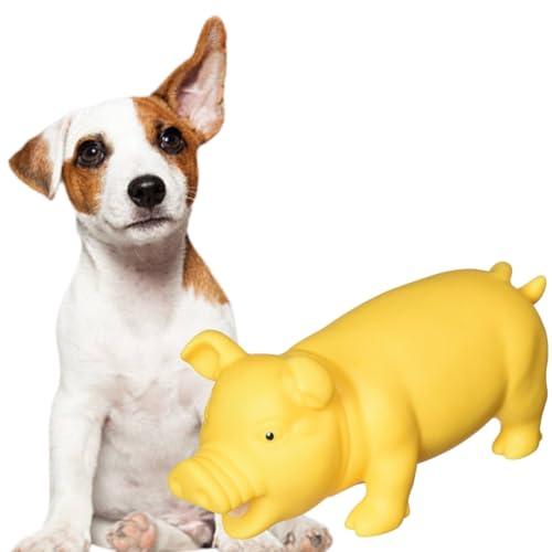 Sage Square Squeaky Rubber Pig Toy for Dogs & Cats: Unleash The Chew Cravings with Loud Squeak, Entertained for Hours, Interactive Rubber Toy, Tugs and Squeezes, Barking Glees, Fun with Pig - Sage Square Pet Products