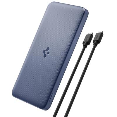 Spigen ArcPack 10000mAh Power Bank, PD3.0, Fast Charging, 22.5W Max Output, 2 Type-C Ports, 1 USB-A Port - (ABS+PC, Navy Blue) - Spigen Wireless Accessory