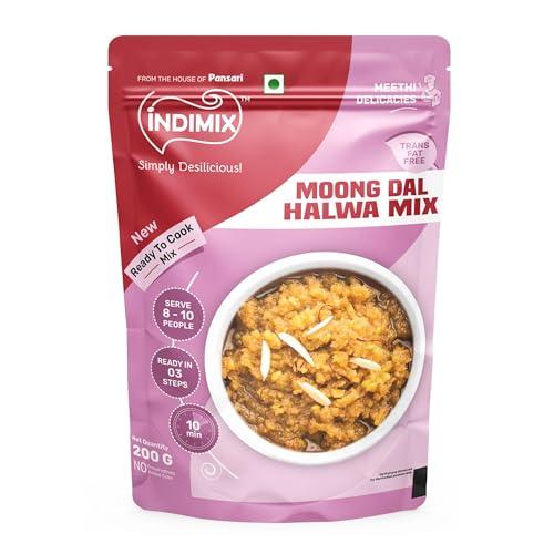INDIMIX Ready to Cook Moong Dal Halwa 200 g (From the house of Pansari) - INDIMIX Grocery