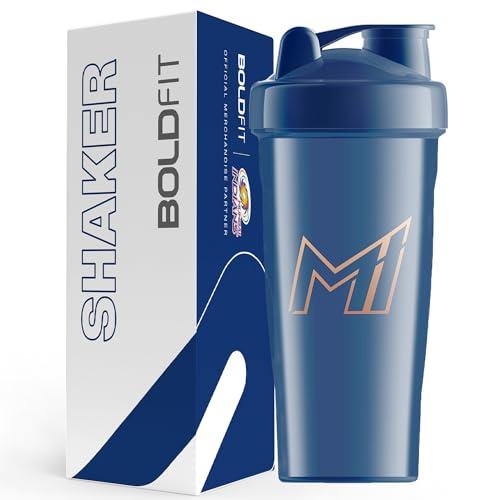 Boldfit Plastic Mumbai Indians(Mi) Official Merchandise Gym Shaker For Protein Shake Leakproof Shaker Bottles For Protein,Preworkout&Bcaa Shake,Protein Shaker Gym Bottle For Men-Blue,700ML - Boldfit Sports