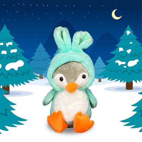 ToyMagic Hoodie Penguin Plush Toy|12 Inch Cute Furry Penguin Soft Toy|Plush Material Animal Toy for Toddlers| 3D Button Eyes|Best Birthday & Return Gift for Kids|Machine Washable|Made in India - ToyMagic Toy