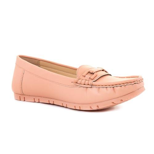 Khadim's Sharon Pink Horsebit Loafers Casual Shoe for Women (2753095) - Khadim's Shoes
