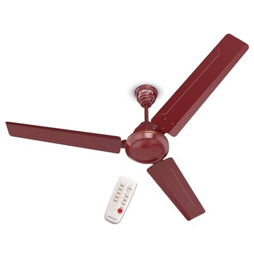 Bajaj Frore Turbo BLDC 1200 MM 5 Star Rated Ceiling Fans For Home | BEE Stars Rated Energy Efficient Ceiling Fan | Aluminium Motor | 2 Years Warranty 【 Red Walnut】 - Bajaj Kitchen