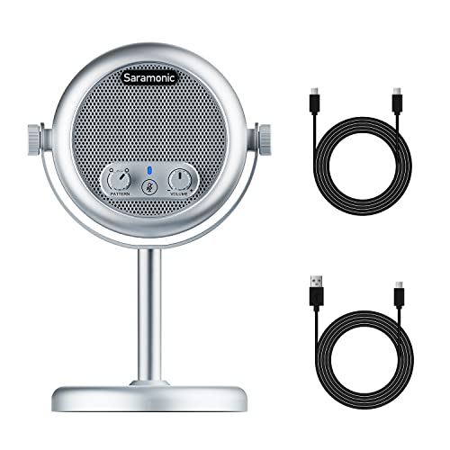 Saramonic Xmic Z4 USB Condenser Microphone for Android Mac Windows PC Computer Desktop Mic for Live Streaming Game Gain Control Real-time