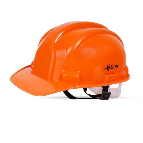 Aktion AK H01_WHT Safety Helmets Nape Type, Color: Orange, Pack of 2, IS 2925:1984 - Aktion Safety BISS