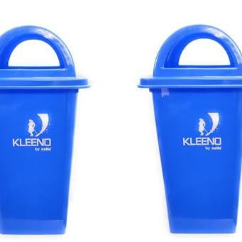 CELLO Kleeno Plastic Garbage Manual-Lift Dustbin With Dome Lid 110 LTR (Blue/Blue) Combo - CELLO BISS