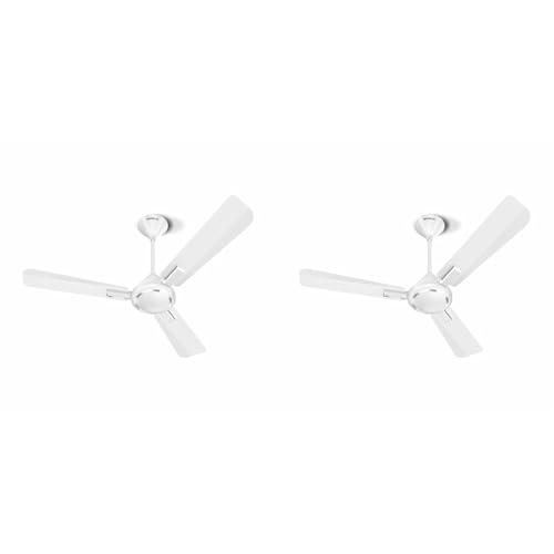 Havells 1200mm Ambrose ES Ceiling Fan | Premium Matt Finish, Decorative Fan, Elegant Looks, High Air Delivery, Energy Saving, 100% Pure Copper Motor | 2 Year Warranty | (Pack of 2, Chrome) - Havells Kitchen