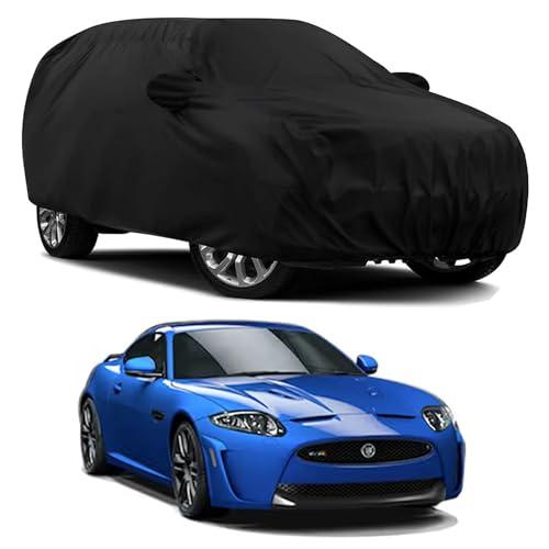 Sulfar 100% Water Resistant Car Body Cover Compatible with Mirror for Jaguar XK (Triple Stitched, Full Bottom Elastic, Black)