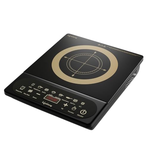 Lifelong 2100 Watt Induction Stove Touch Panel,Upto 5.5KVA Surge Protection,Electric Induction with 7 Preset Indian Menu Options,Auto Shut-Off&Temperature Control,1 Year Manufacturer’s Warranty,Black
