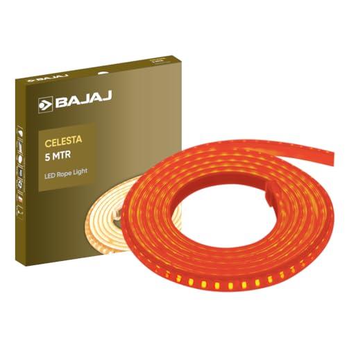 Bajaj Celesta Led Rope Light 120L 5M Cdl | 3.5 Kv Surge Protection | Energy Efficient | Waterproof | Rust Resistant | Water Resistant | 5 Mtr | Red - Bajaj Lawn & Patio