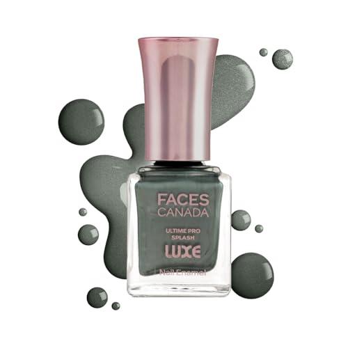 FACES CANADA Ultime Pro Splash Luxe Nail Enamel - Jade Mist (L37), 12ml | Glossy Finish | Quick Drying | Long Lasting | High Shine | Chip Defiant | Even-Finish | Vegan | Non-Toxic | Ethanol-Free - FACESCANADA Beauty