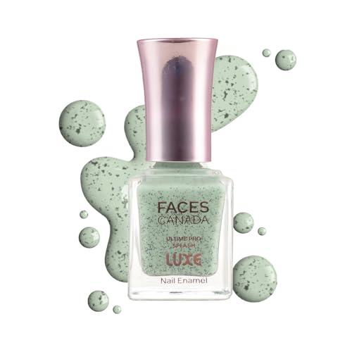 FACES CANADA Ultime Pro Splash Luxe Nail Enamel - Mint Chocochip (L62), 12ml | Glossy Finish | Quick Drying | Long Lasting | High Shine | Chip Defiant | Even-Finish | Vegan | Non-Toxic | Ethanol-Free - FACESCANADA Beauty