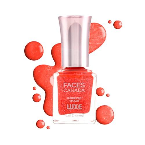 FACES CANADA Ultime Pro Splash Luxe Nail Enamel - Sunstone (L54), 12ml | Glossy Finish | Quick Drying | Long Lasting | High Shine | Chip Defiant | Even-Finish | Vegan | Non-Toxic | Ethanol-Free - FACESCANADA Beauty